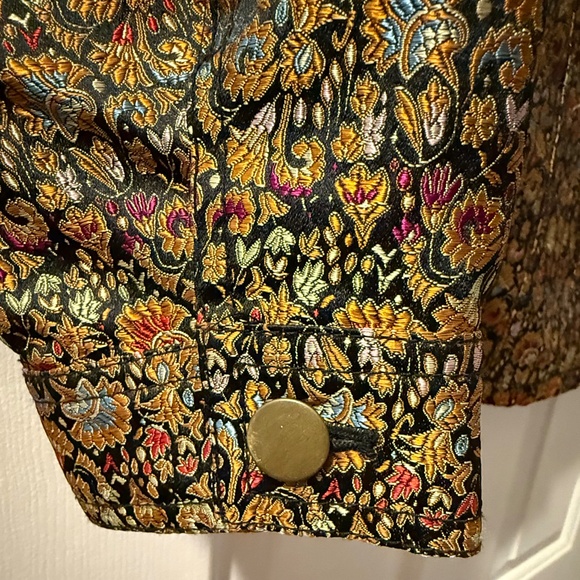 Coldwater Creek Brocade Jacket Gold and Multicolor - Picture 5 of 6